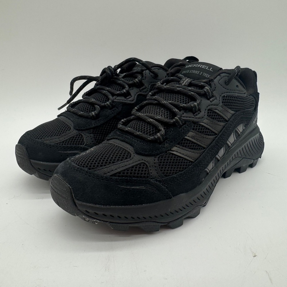 Merrell Speed Strike 2 Trek Women's Size 7.5 Triple Black Hiking Trail Shoes